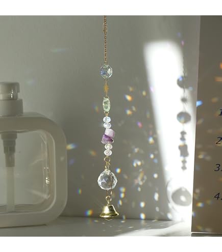 Amazon.co.jp: クリア六葉フラワー 七色サンキャッチャー1本